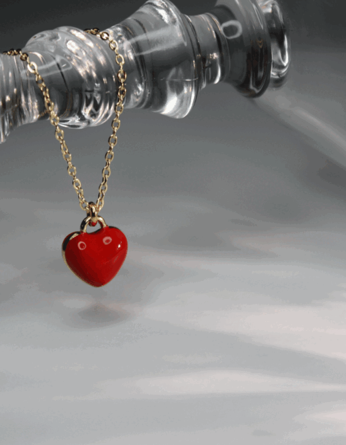 שרשרת לב אדום | סטיינלס סטיל