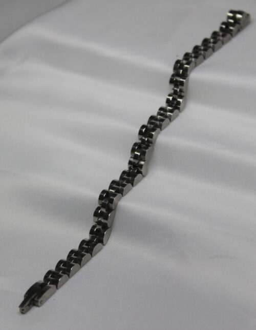 צמיד חוליות קמורות כסוף | סטיינלס סטיל