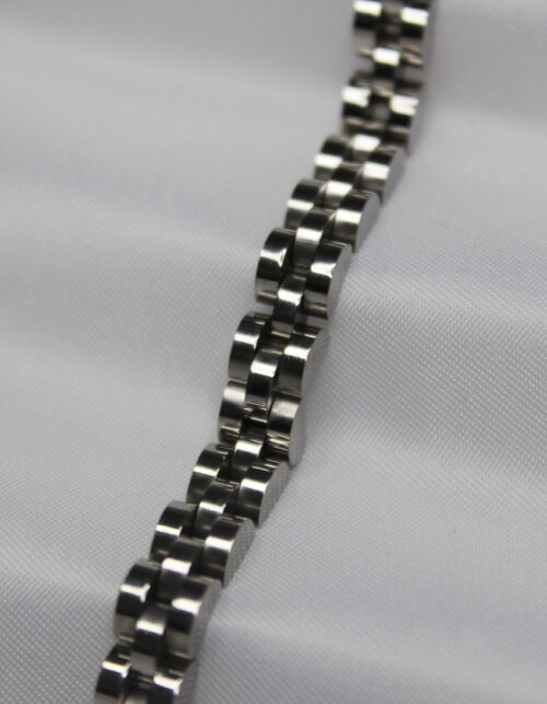 צמיד חוליות קמורות כסוף | סטיינלס סטיל