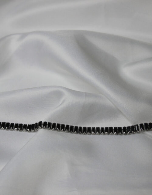 צמיד אבנים מלבניות שחורות | סטיינלס סטיל