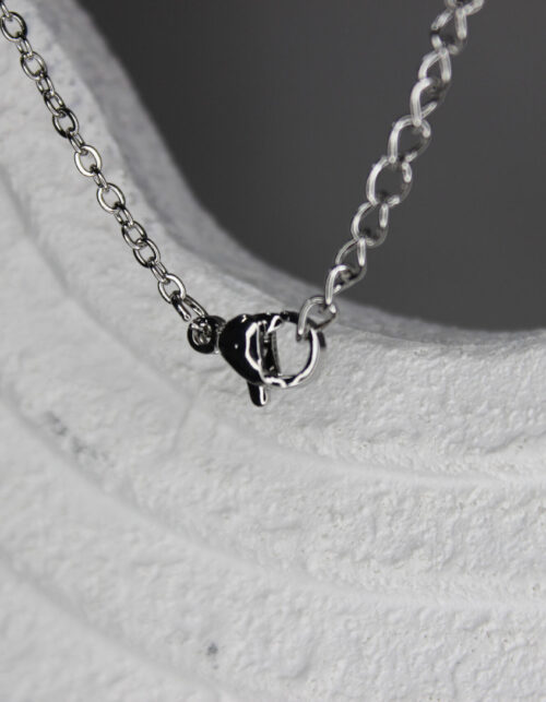 שרשרת זירקון מרכזי אדום | סטיינלס סטיל