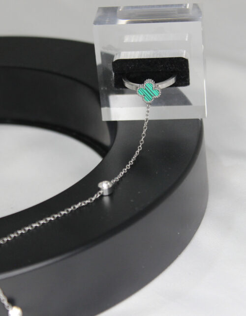 צמיד גאדי תלתן ירוק | סטיינסטיל