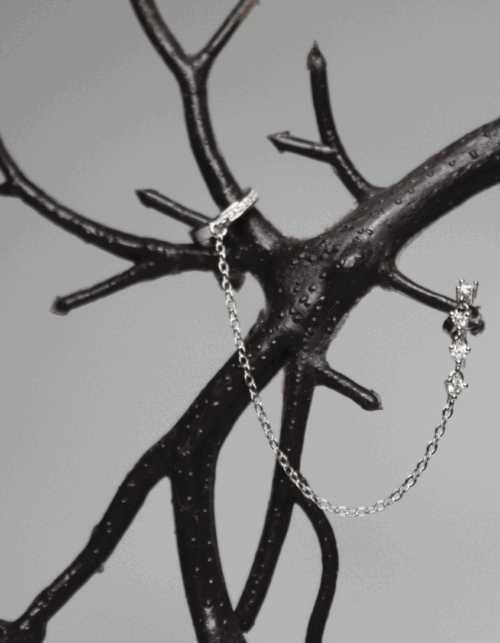 עגיל זירקון הליקס | כסף 925