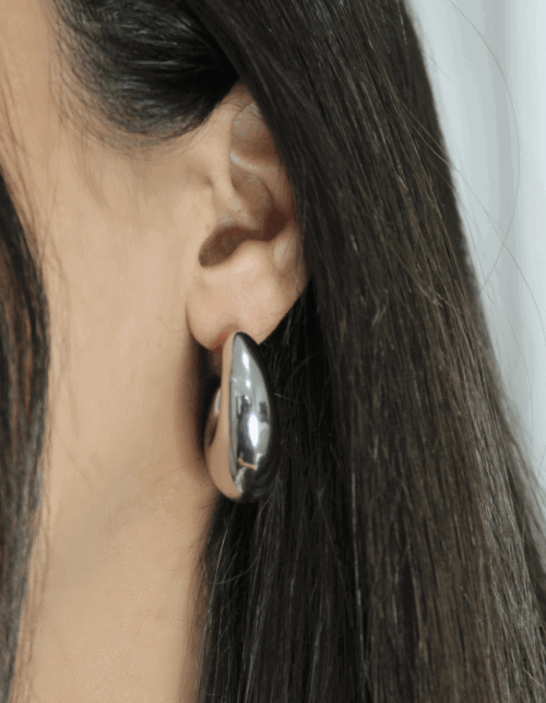 עגילי אור כסופים | ציפוי כסף