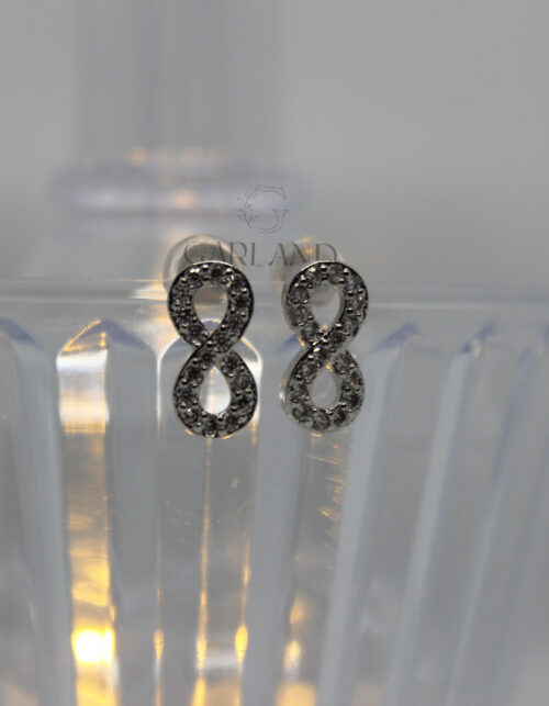 עגילי אינפיניטי | ציפוי כסף