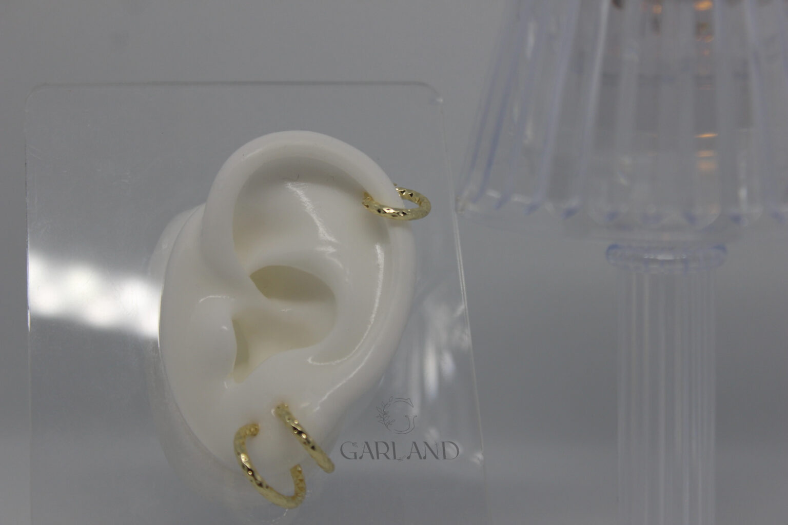 עגילי חישוק זהב סט 2