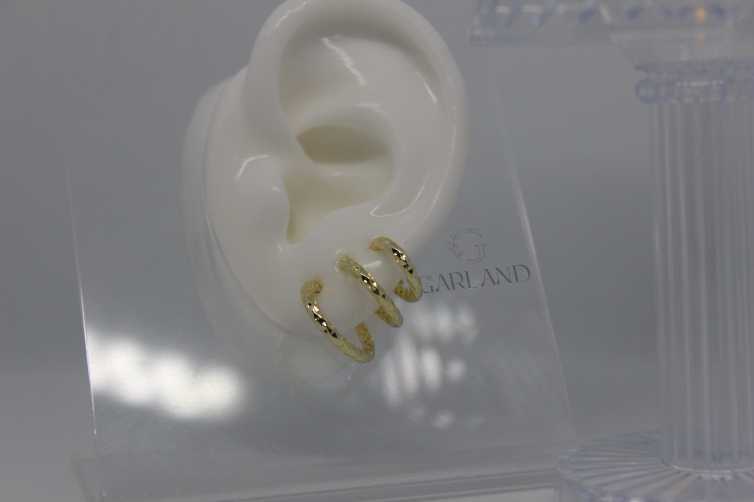 עגילי חישוק סט זהב