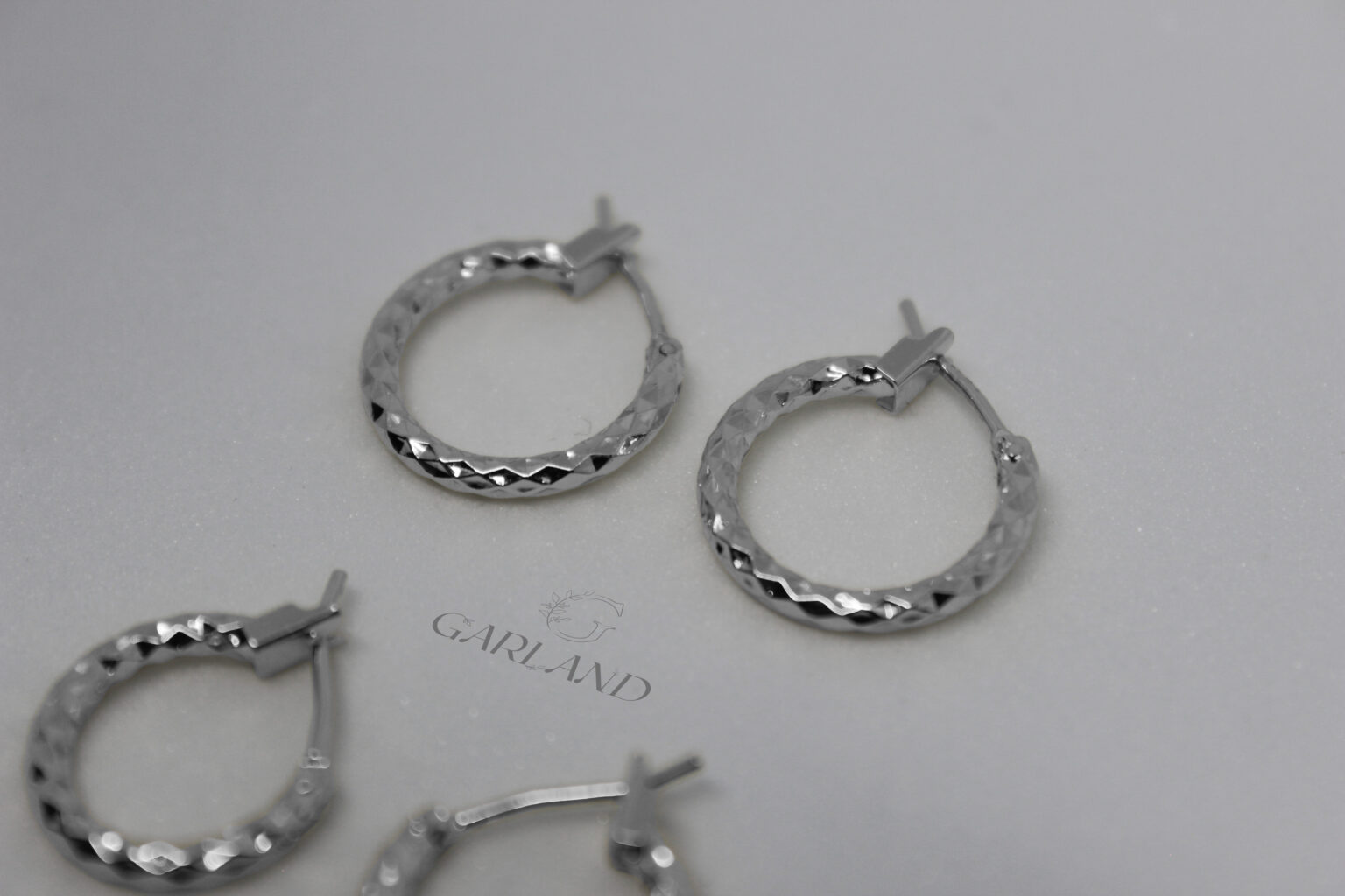 עגילי חישוק סט כסוף 5