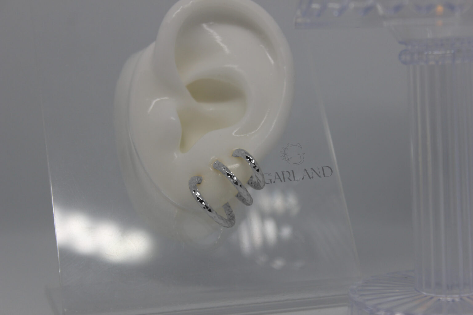 עגילי כסף חישוק סט