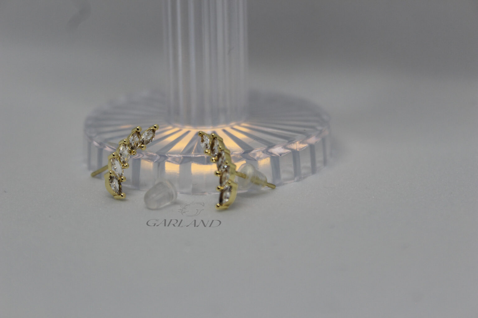 עגילי מניפה זהב 3