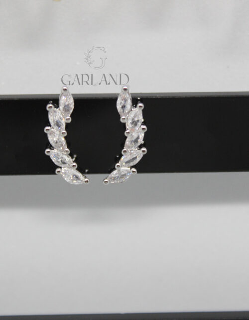 עגילי מניפה | ציפוי כסף