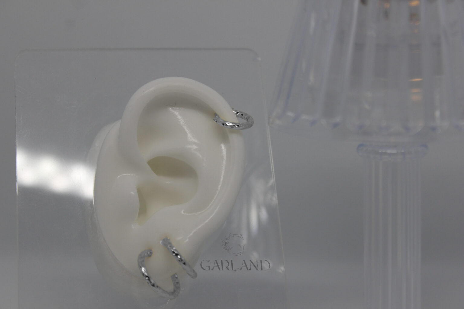 עגילי סט כסף חישוק 3