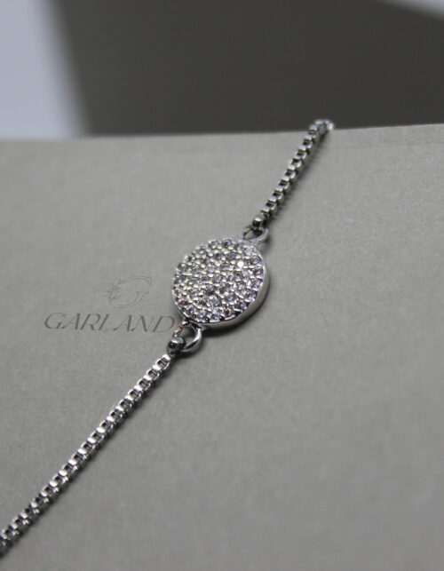 צמיד עיגול משובץ | סטיינלס סטיל