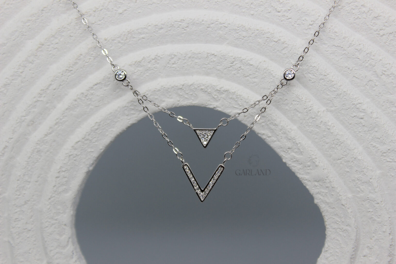 שרשרת 925 כפולה משולשים 2