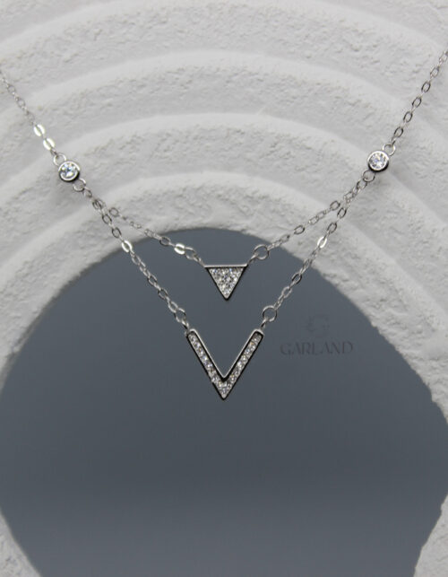 שרשרת כפולה משולשים | כסף 925