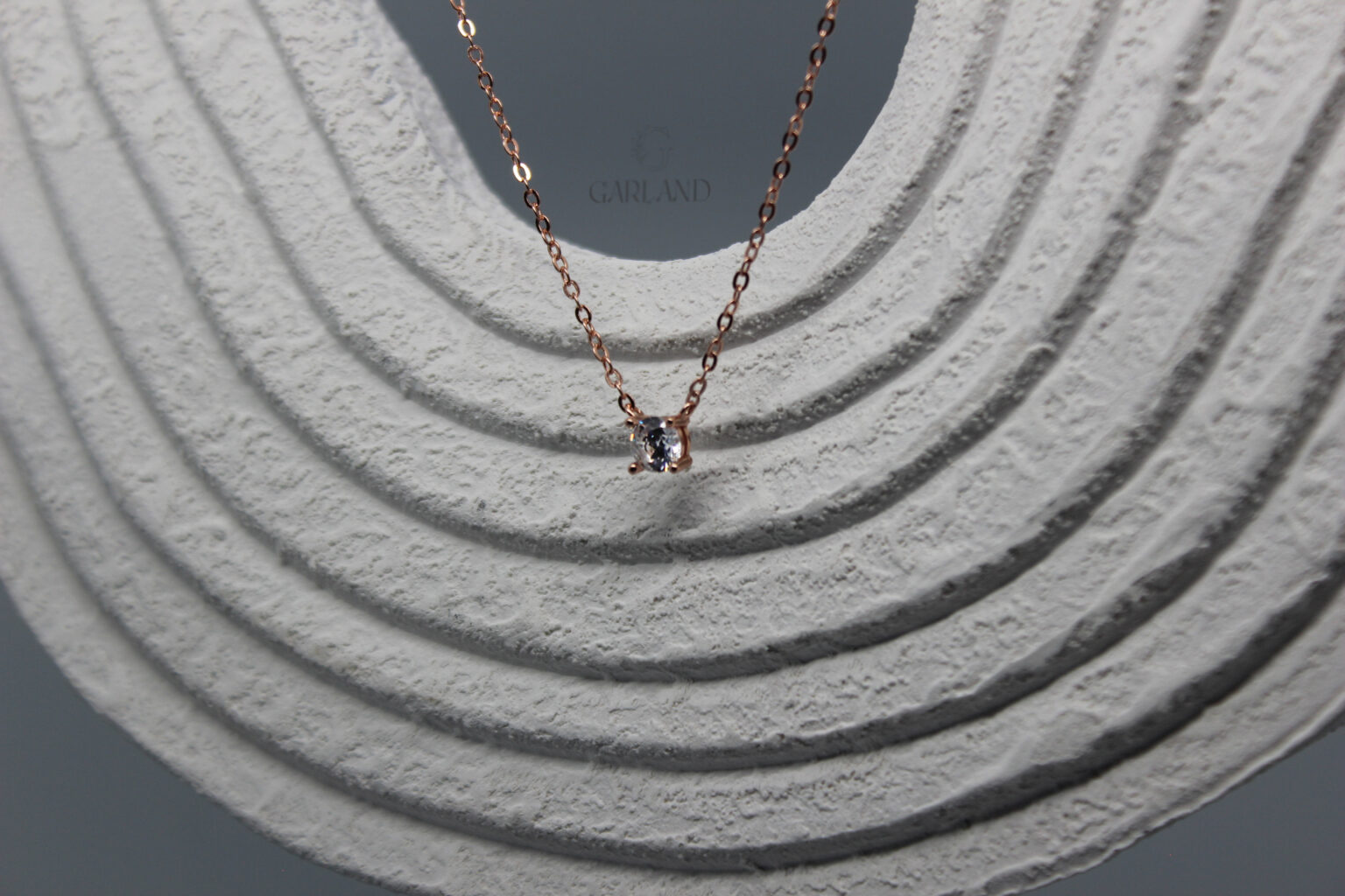 שרשרת 925 רוז גולד זירקון