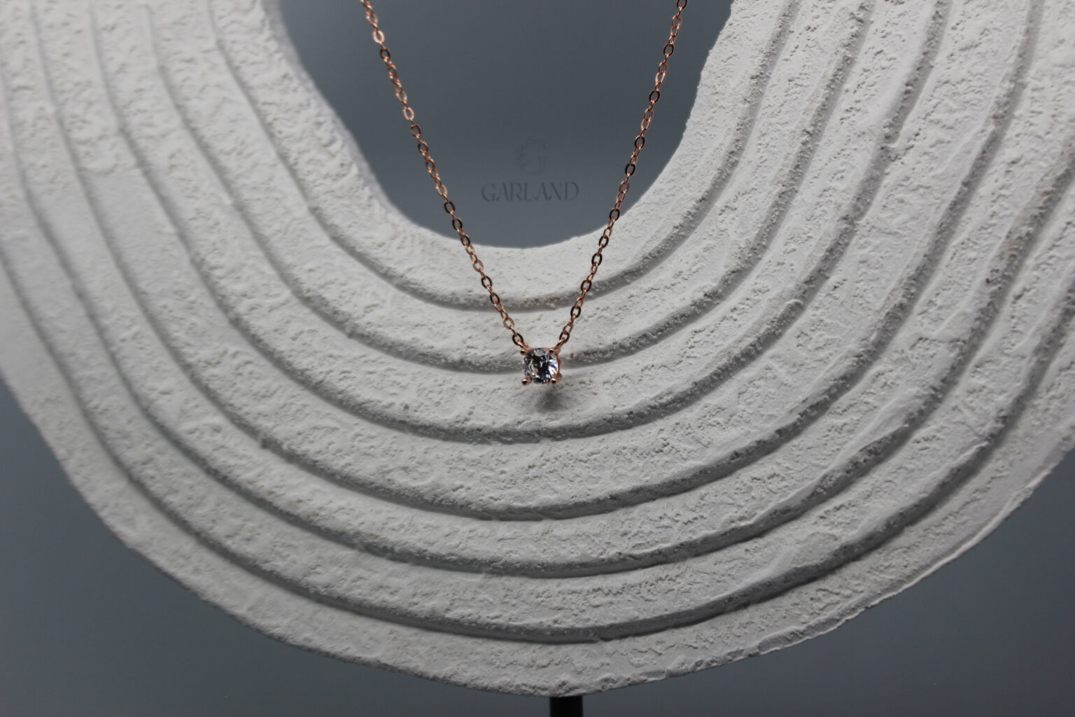 שרשרת 925 רוז גולד זירקון 2