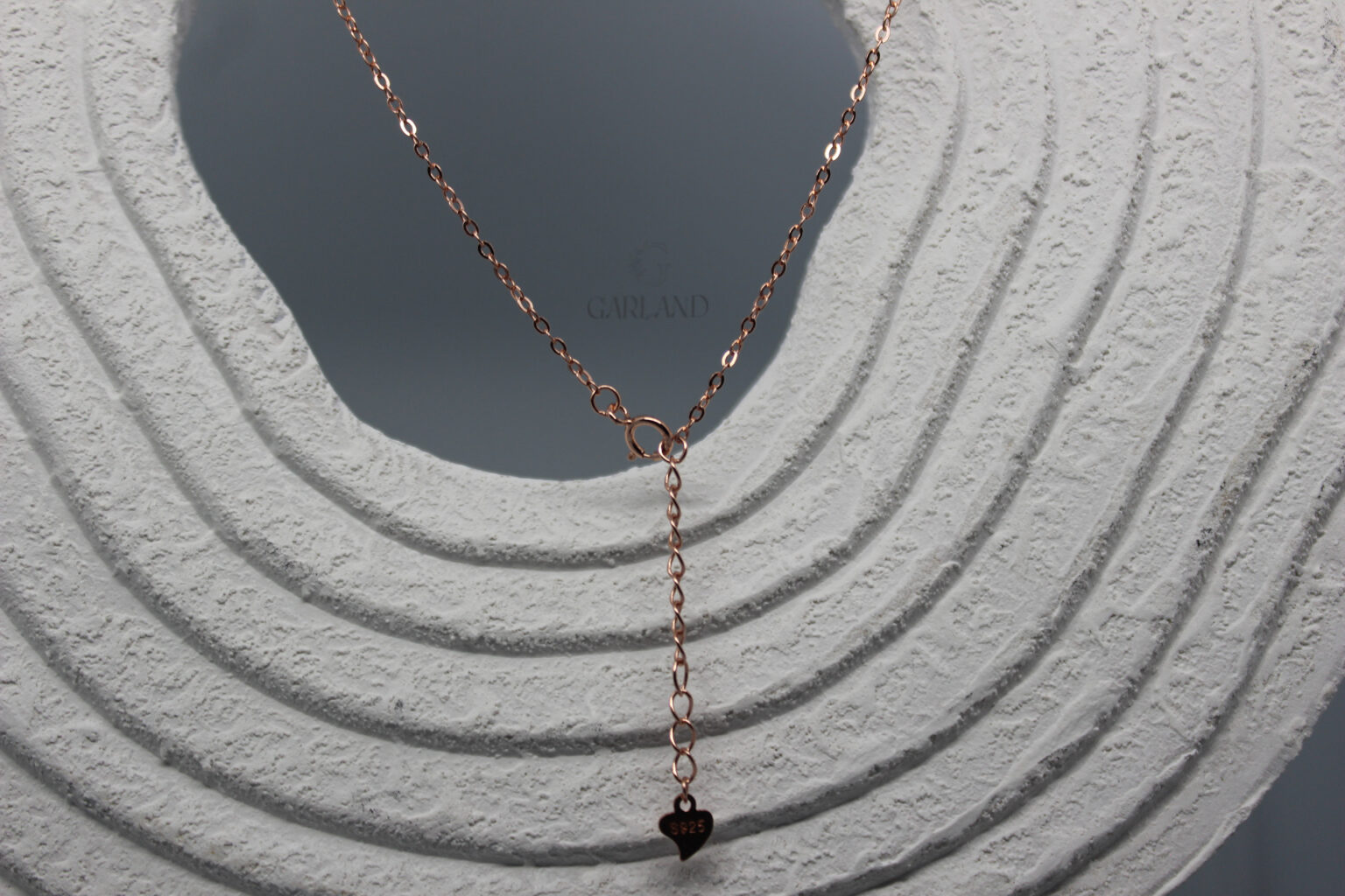 שרשרת 925 רוז גולד זירקון סוגר