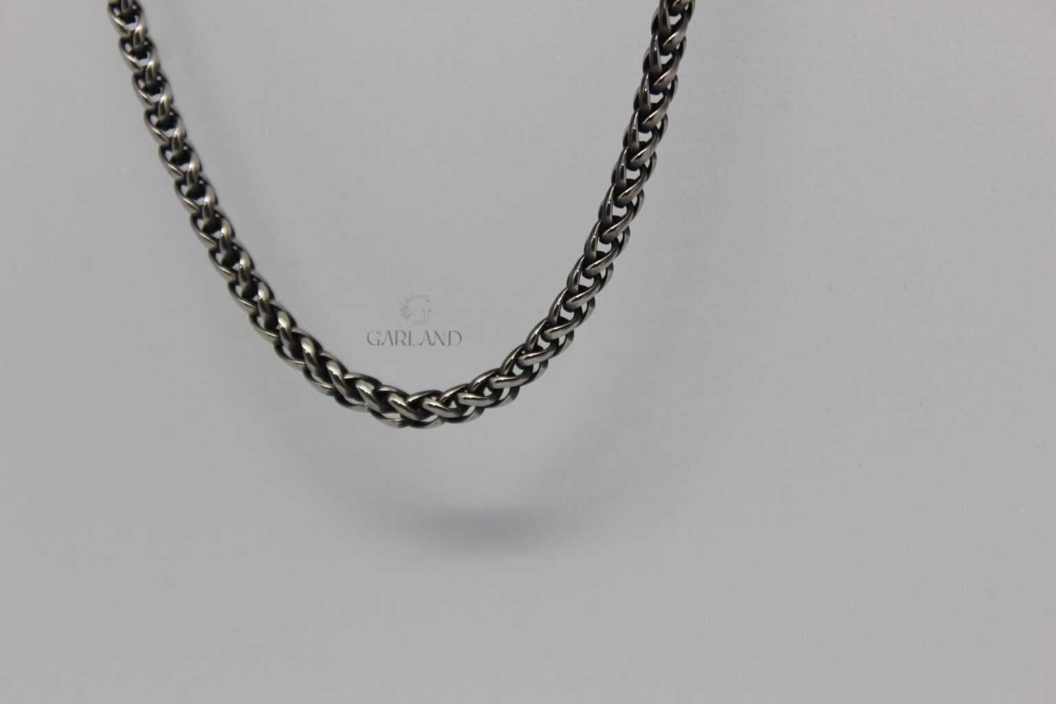 שרשרת חוליות מושחרת דקה סטיל