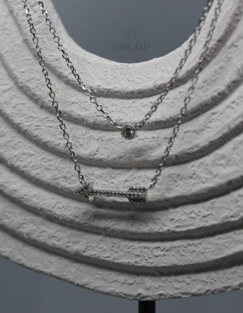 שרשרת כפולה חץ | כסף 925