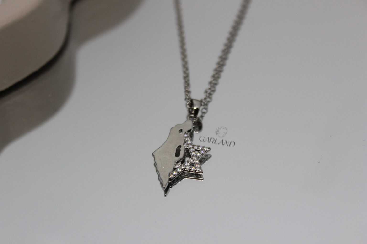 שרשרת מפת ישרל ומגן דוד